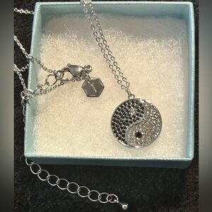 Touchstone Crystal Yin and Yang Necklace
